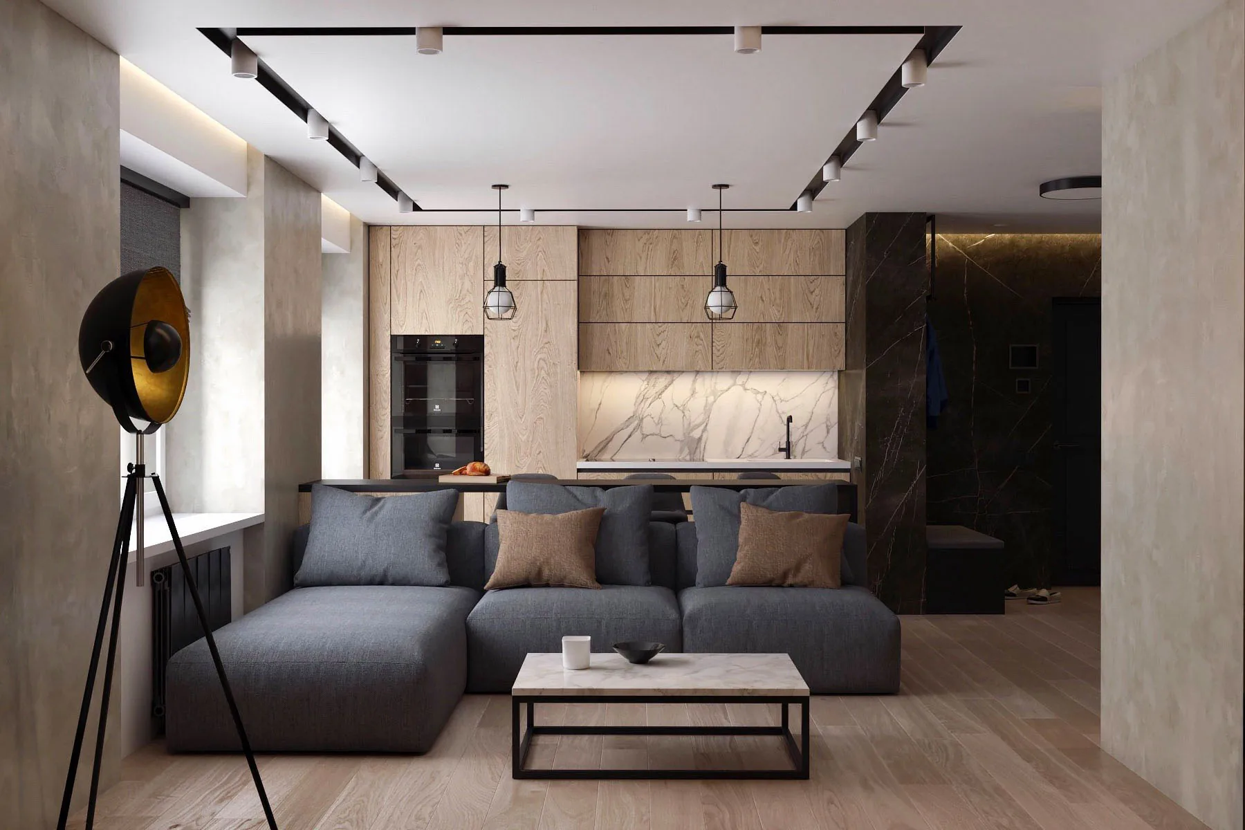 Дизайн 2-комнатной квартиры 60 м²