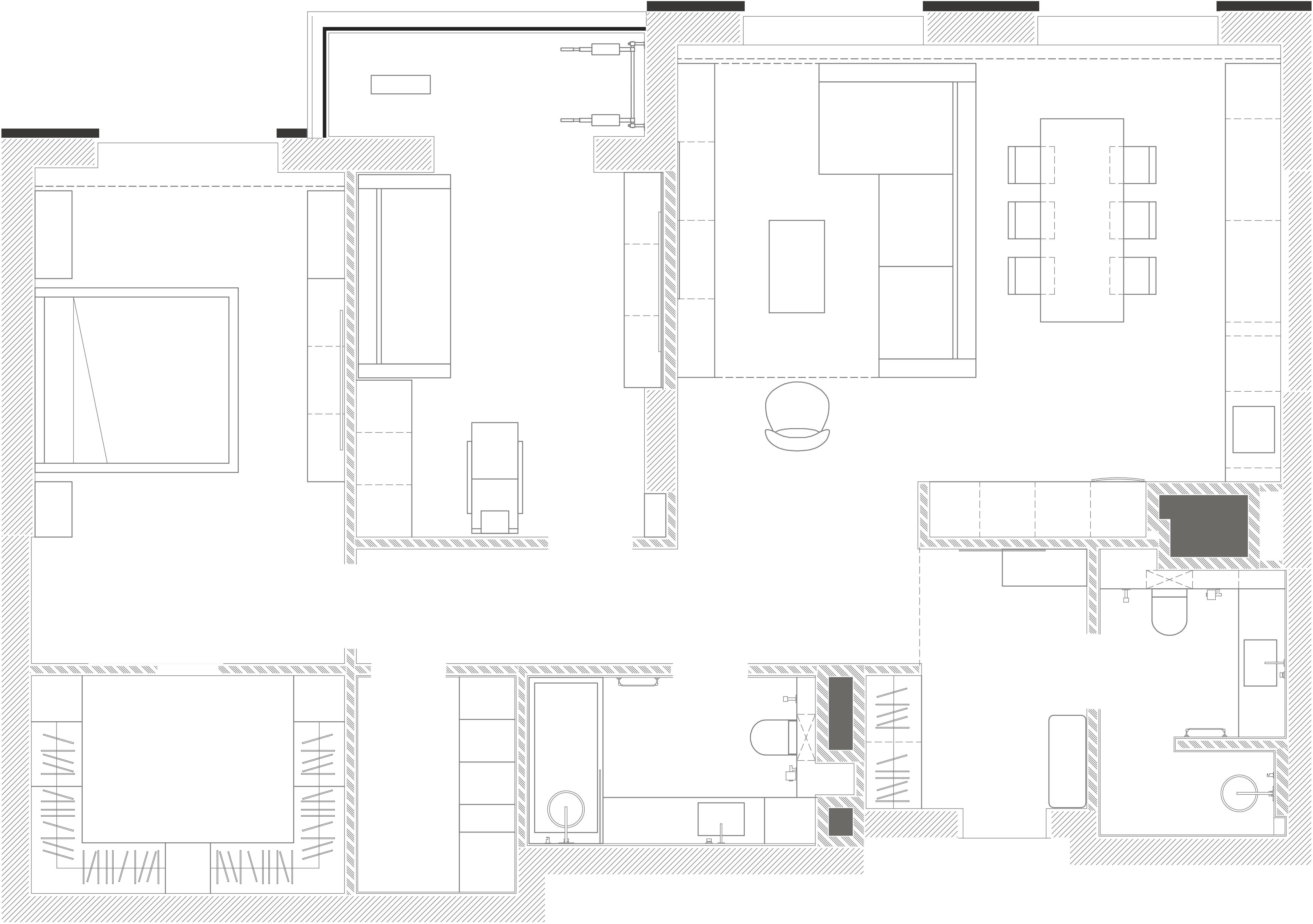 Планировка квартиры 110 м² в Самаре с кухней-гостиной, спальней, гостевой, ванной и душевой