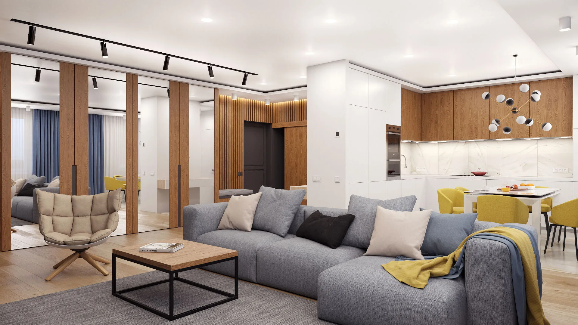 Дизайн 3-комнатной квартиры 120 м²