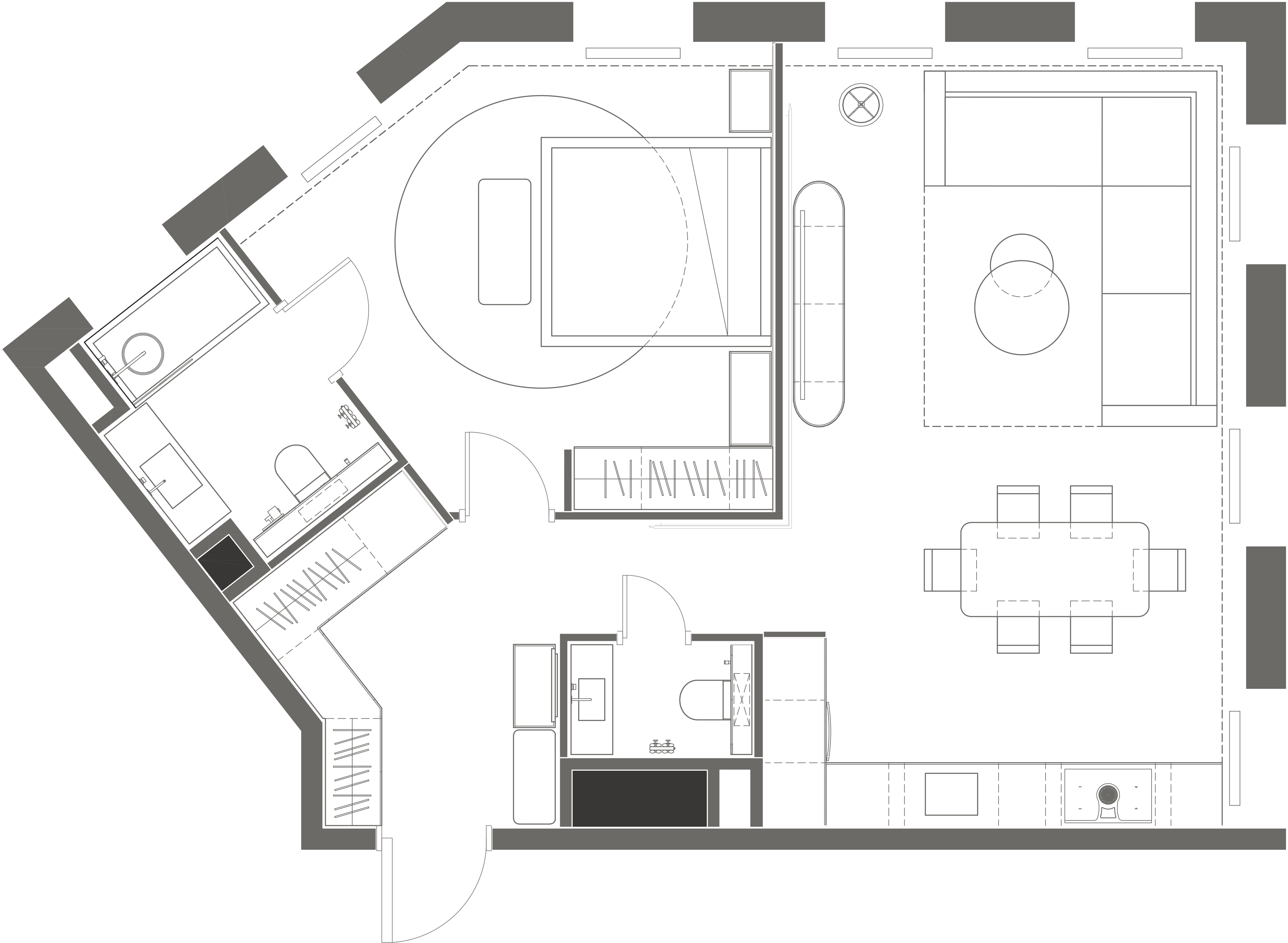 Планировка двухкомнатной квартиры 70 м² в ЖК «Титул на Серебрянической», Москва