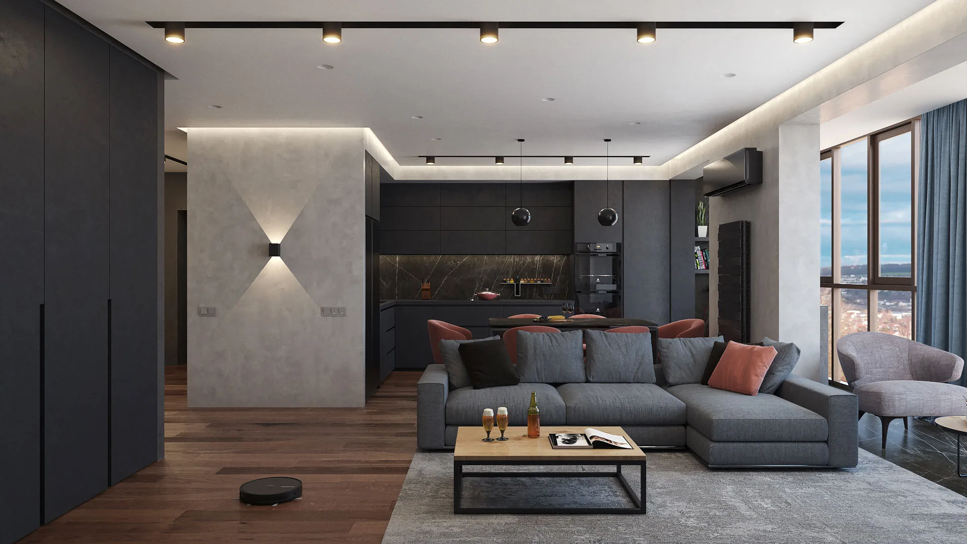 Интерьер квартиры 70 м² в ЖК «Новый квартал»