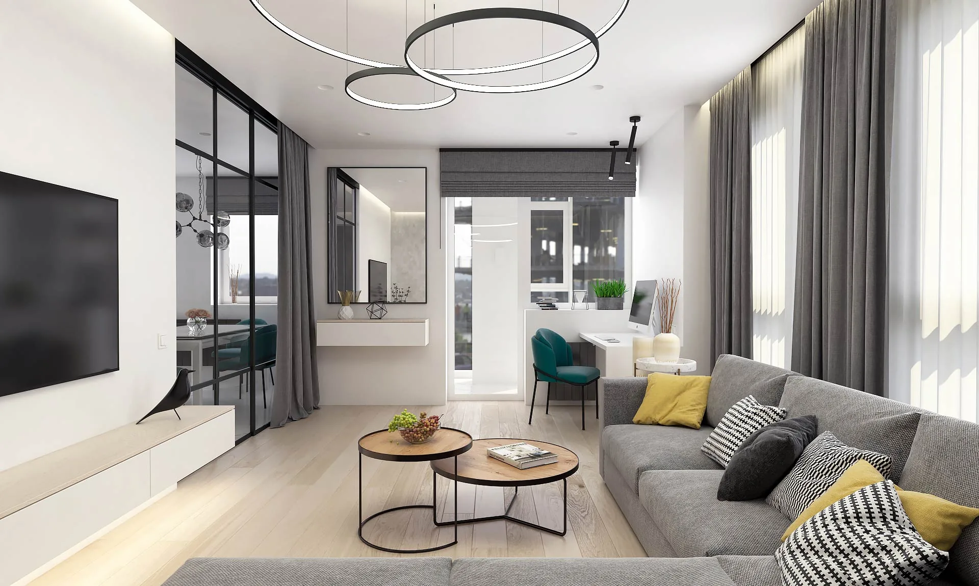 Интерьер квартиры 80 м² в ЖК «Премьера»